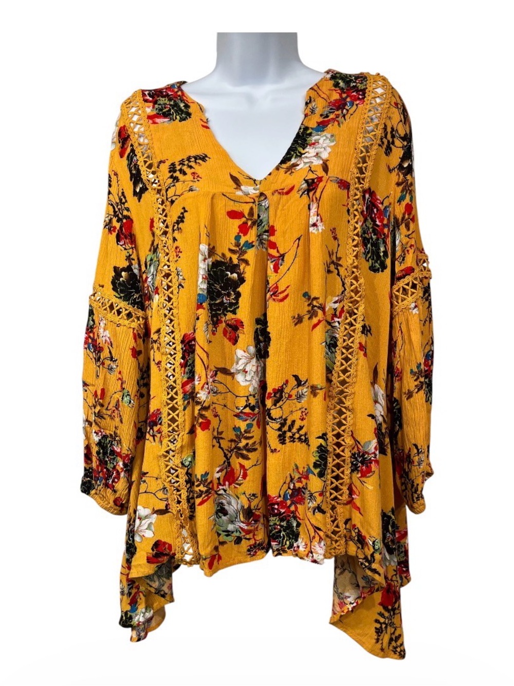 And the Why floral boho blouse 22” p2p